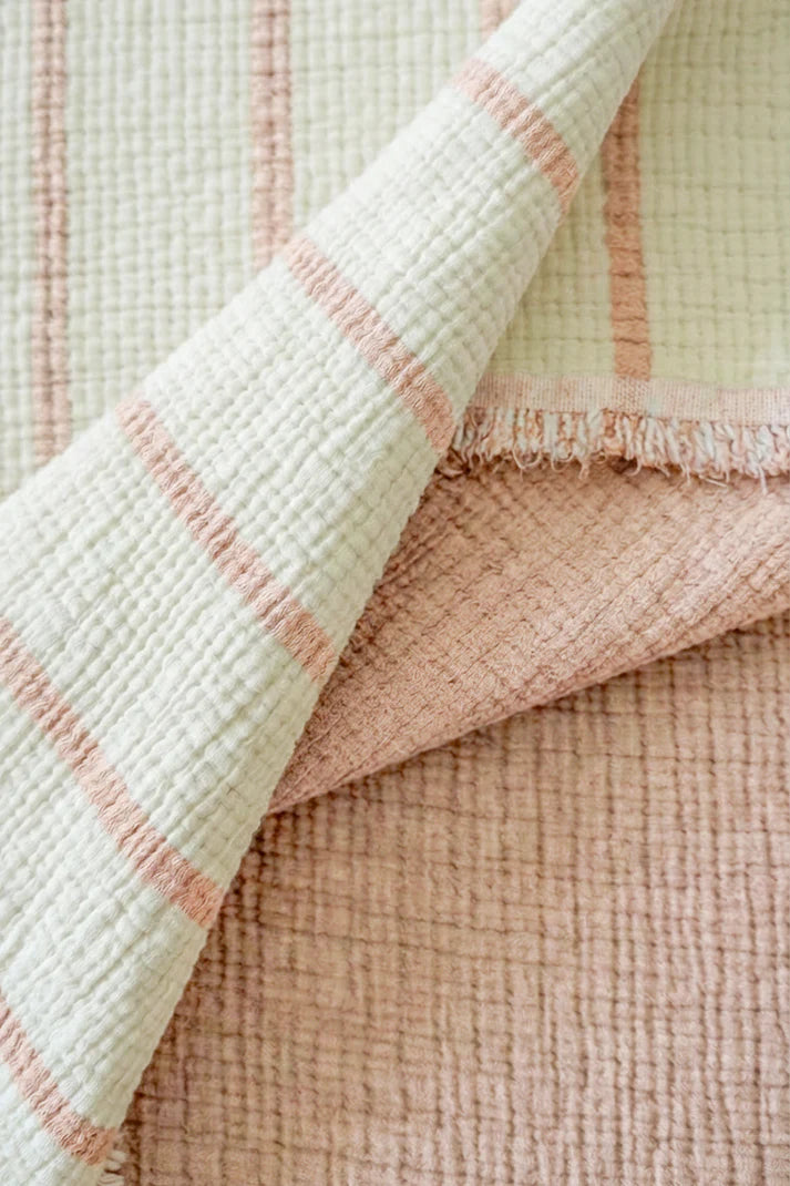 Couvre-lit Crinkle Duo Beige 230×250 cm