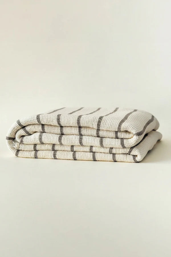 Couvre-lit Crinkle Duo Brun 230×250 cm