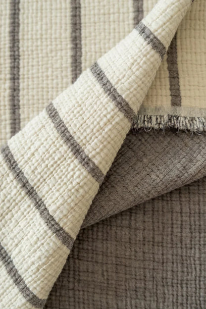 Couvre-lit Crinkle Duo Brun 230×250 cm