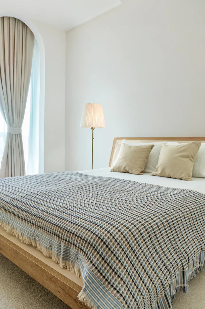 Couvre-lit gaufré pastel 230×285 cm