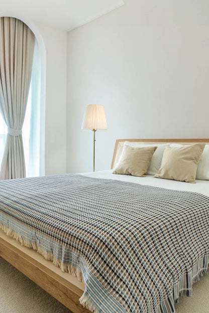 Couvre-lit gaufré pastel 230×285 cm